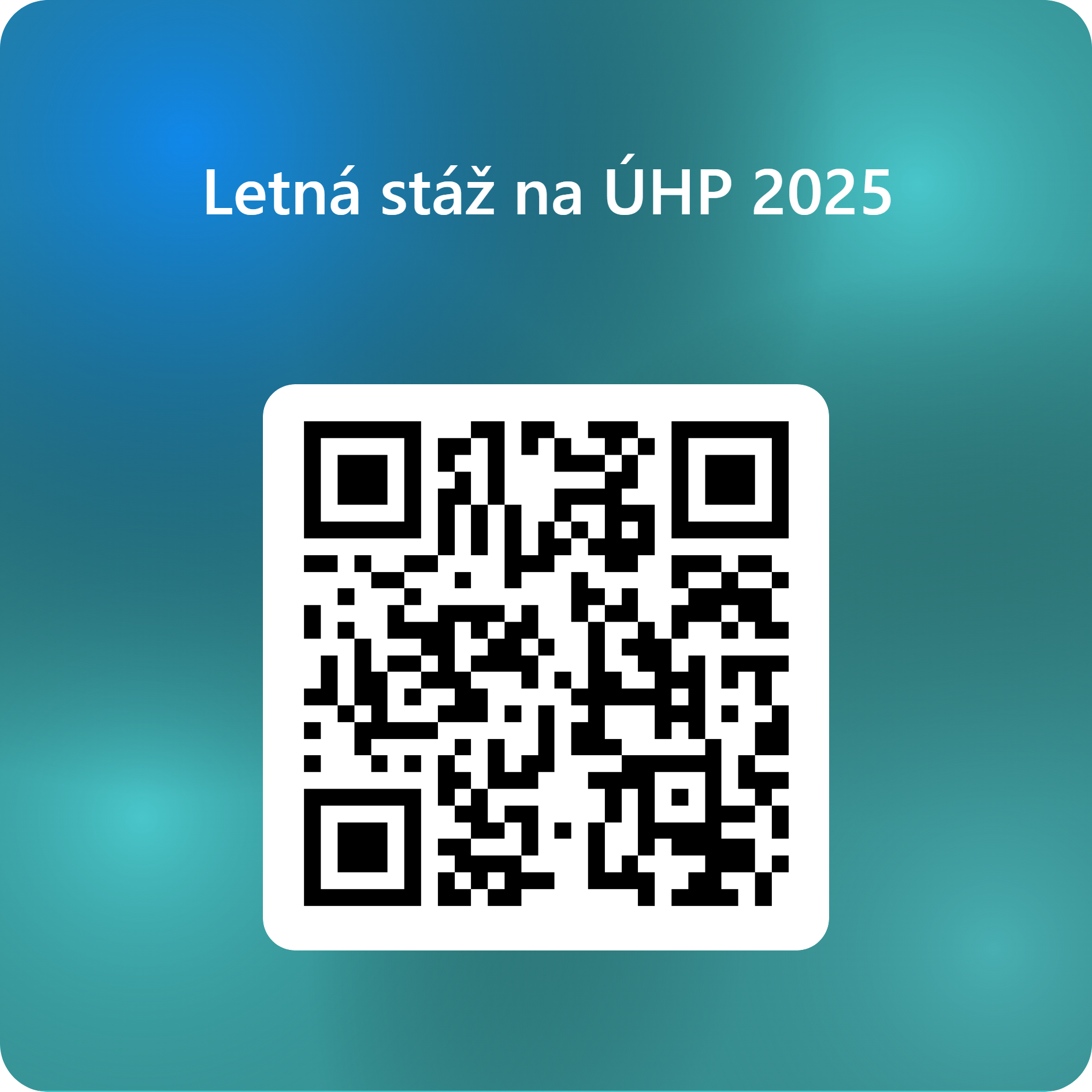 QR kód letná stáž na ÚHP 2025